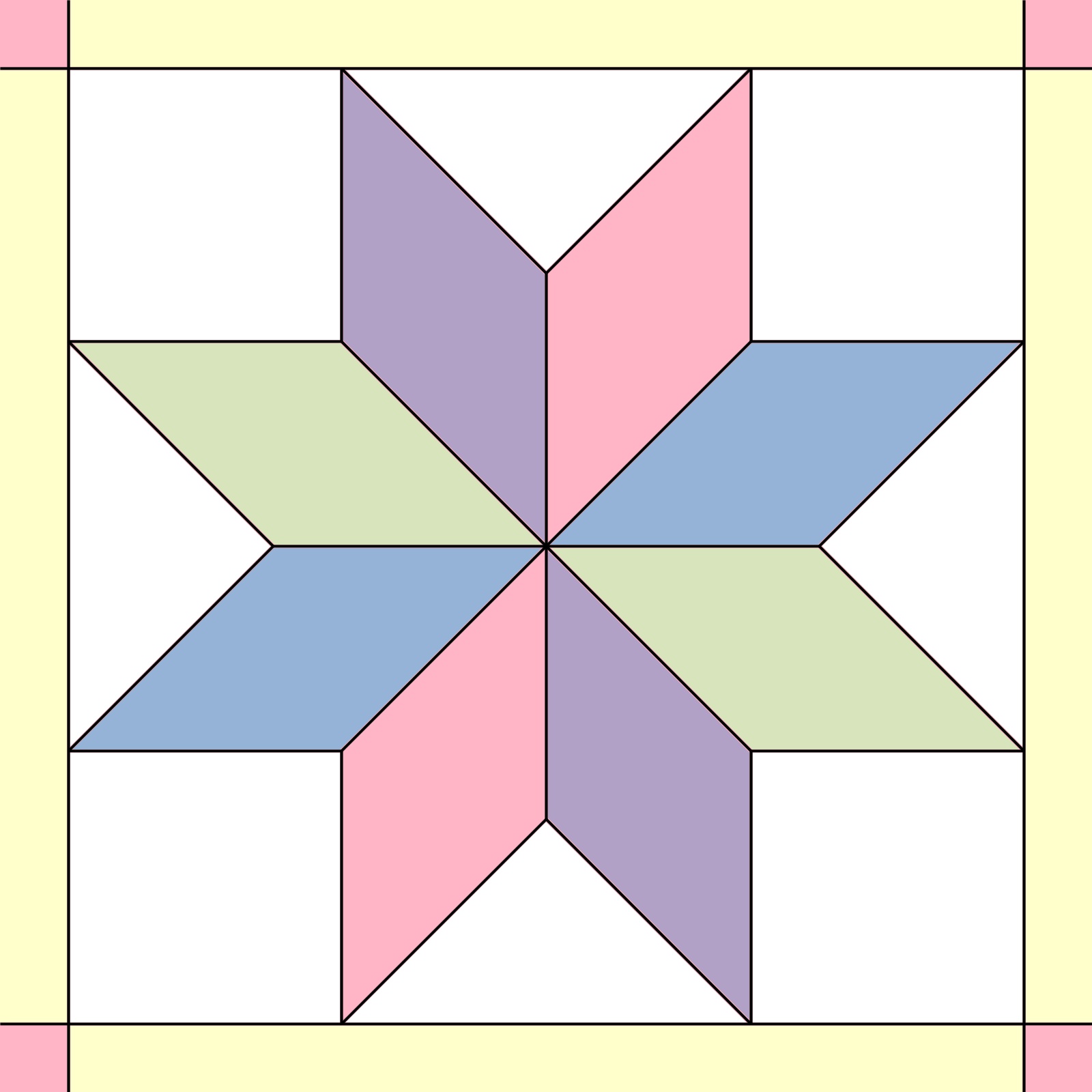 KristinColors_8pointStar_QuiltBlock
